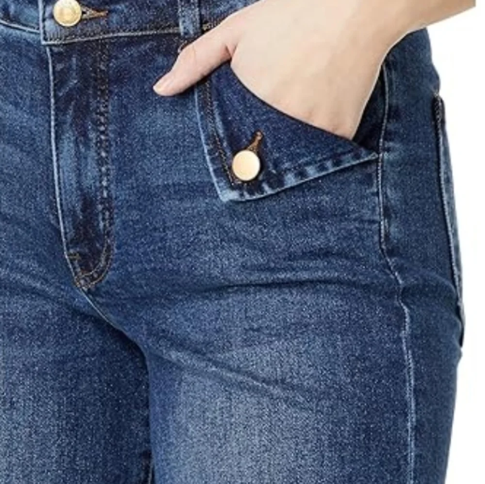 Kut from the Kloth Meg High-Rise Wide Leg Cropped Jeans, Size 16 - Picture 3 of 11